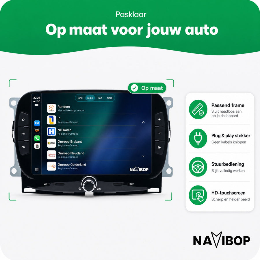 Fiat 500X | Autoradio | CarPlay & Android Auto | Android 15.0