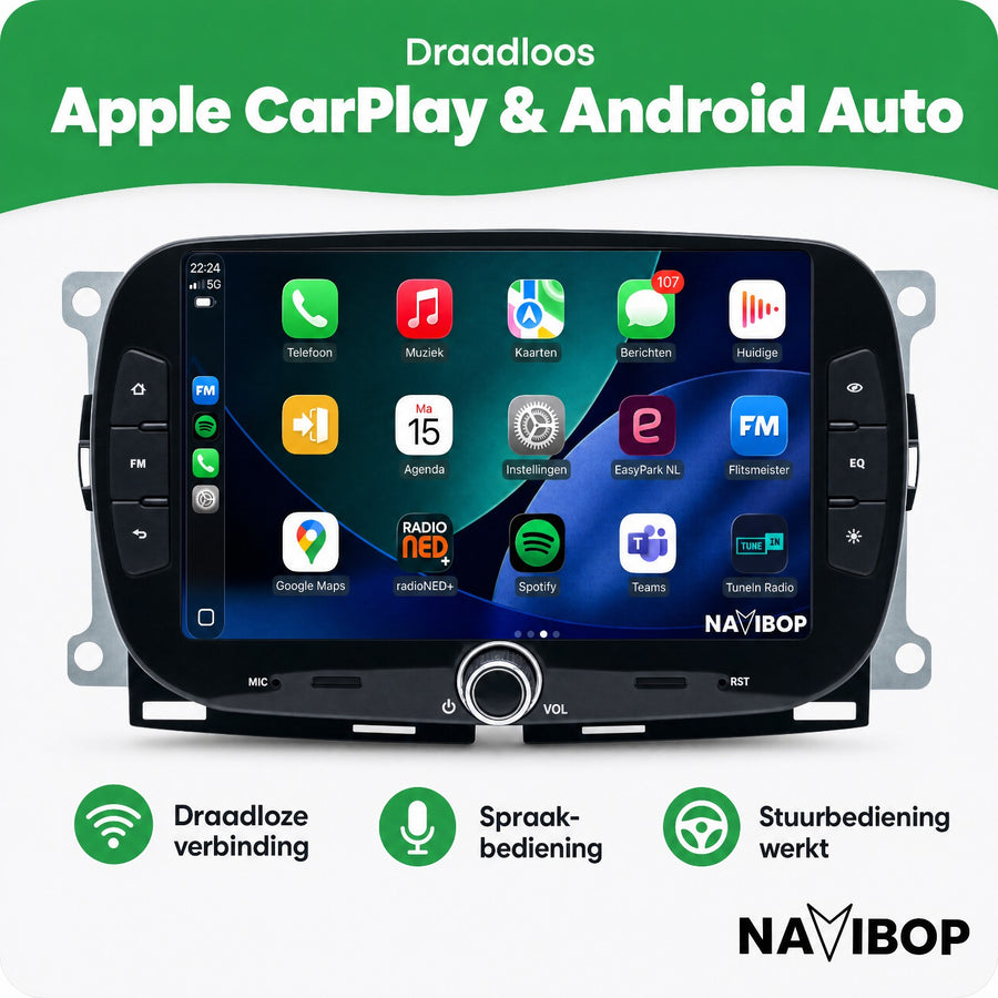 Fiat 500X | Autoradio | CarPlay & Android Auto | Android 15.0
