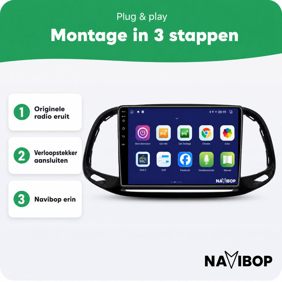 Fiat Doblo 2014 | Autoradio | CarPlay & Android Auto | Android 15.0