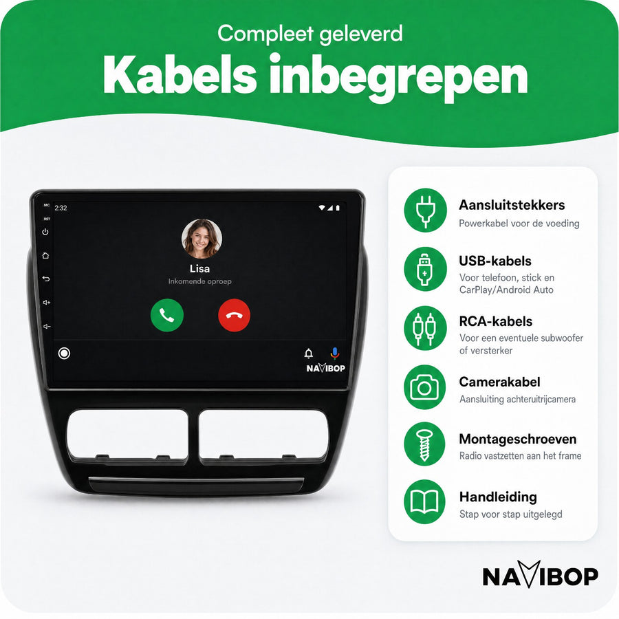 Fiat Doblo | Autoradio | CarPlay & Android Auto | Android 15.0
