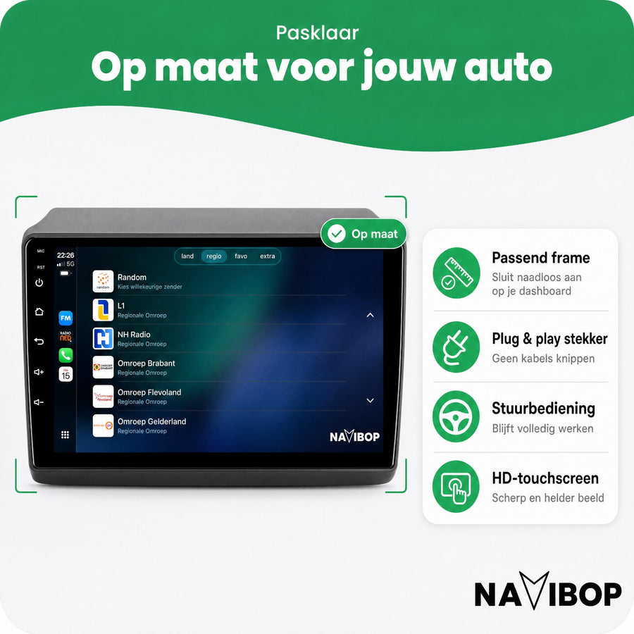 Fiat Ducato, Citroen Jumper, Peugeot Boxer | Autoradio | CarPlay & Android Auto | Android 15.0 | 2006 t/m 2021