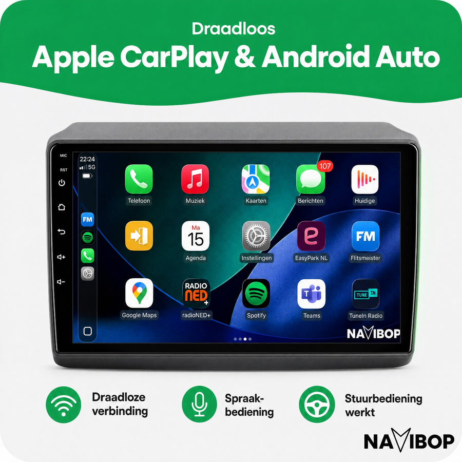 Fiat Ducato, Citroen Jumper, Peugeot Boxer | Autoradio | CarPlay & Android Auto | Android 15.0 | 2006 t/m 2021