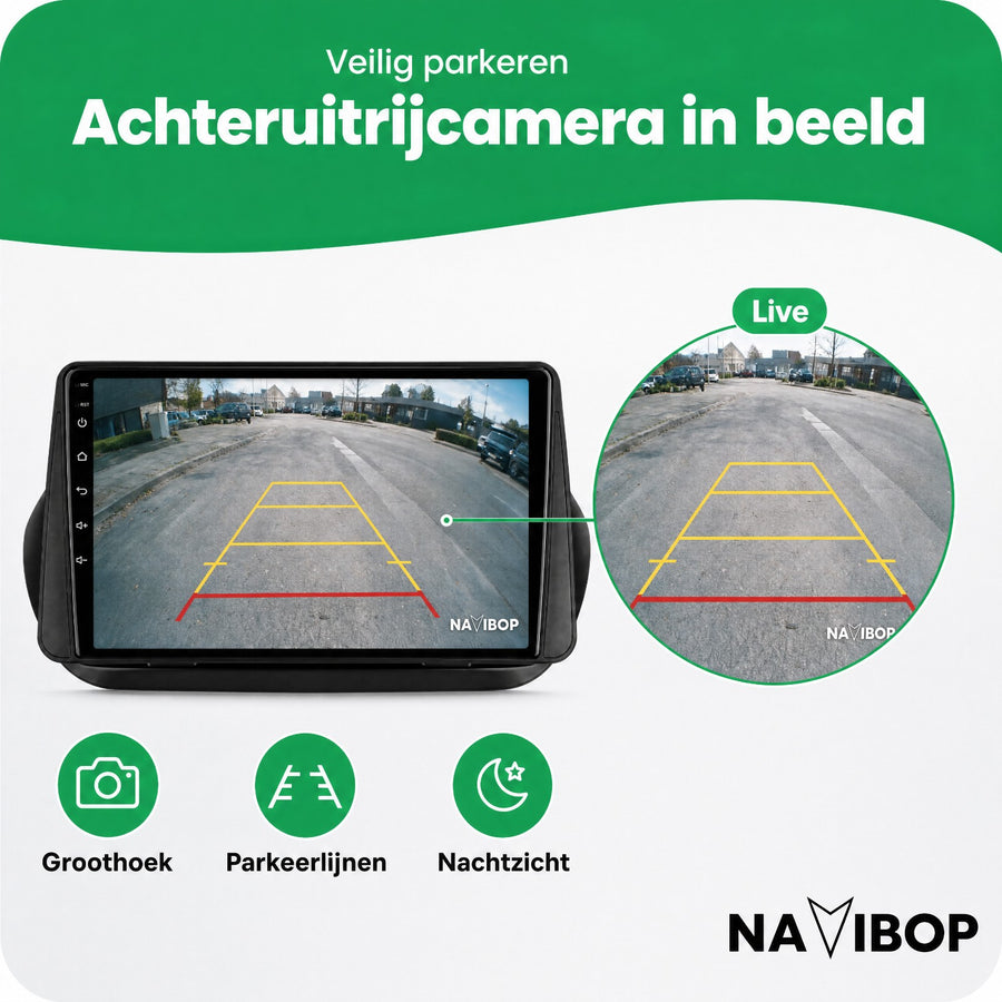 Fiat Fiorini Citroen Nemo Fiat Qubo Peugeot Bipper Peugeot Bipper Tepee | Autoradio | CarPlay & Android Auto | Android 15.0 | 2008 t/m 2018