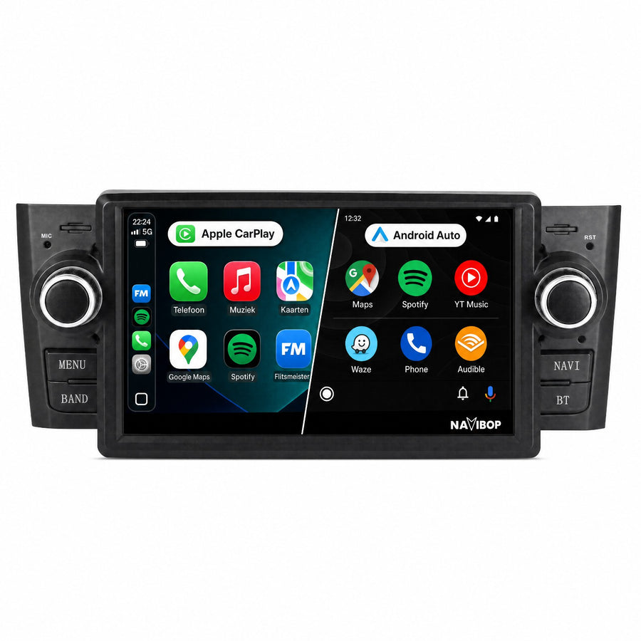 Fiat Punto Versie 1 | Autoradio | CarPlay & Android Auto | Android 15.0 | 2007 t/m 2010