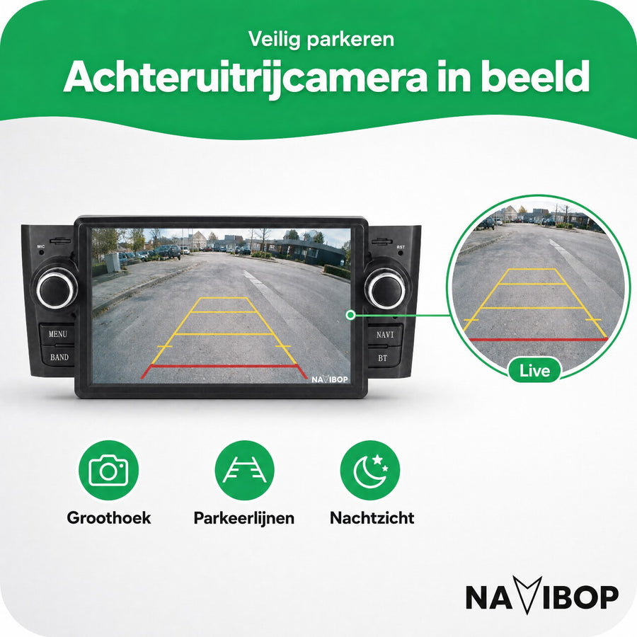Fiat Punto Versie 1 | Autoradio | CarPlay & Android Auto | Android 15.0 | 2007 t/m 2010