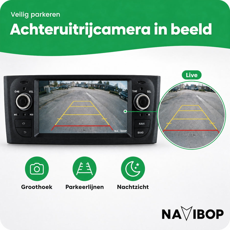 Fiat Punto Versie 2 | Autoradio | CarPlay & Android Auto | Android 15.0 | 2007 t/m 2010