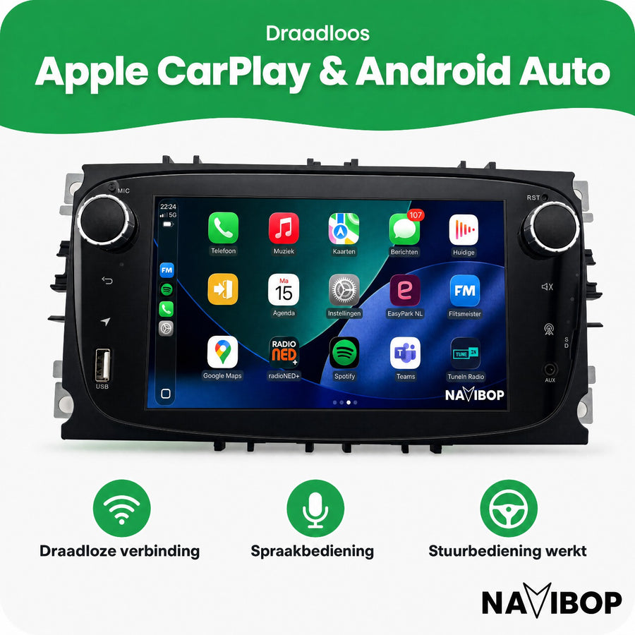 Ford C-max Fiesta Fusion | Autoradio | CarPlay & Android Auto | Android 15.0