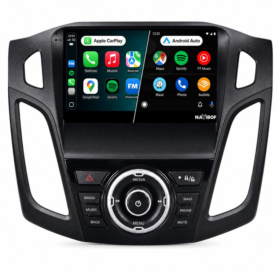 Ford Focus Full Zwart | Autoradio | CarPlay & Android Auto | Android 15.0 | 2012 t/m 2017