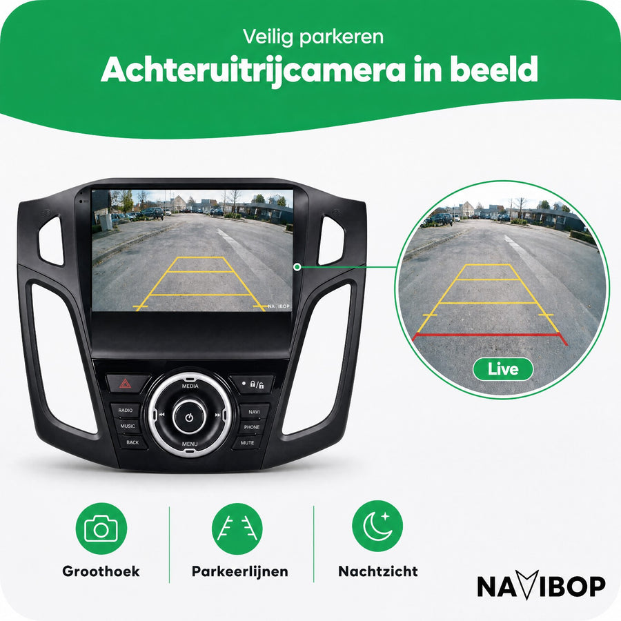 Ford Focus Full Zwart | Autoradio | CarPlay & Android Auto | Android 15.0 | 2012 t/m 2017