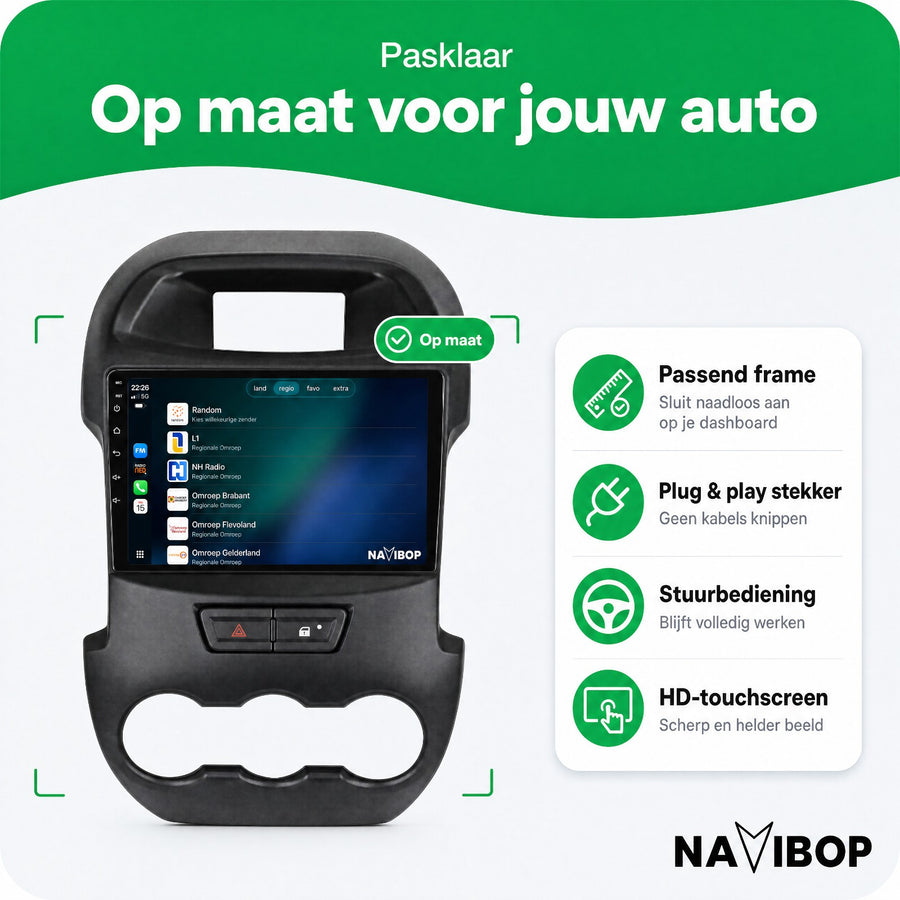 Ford Ranger 2012 | Autoradio | CarPlay & Android Auto | Android 15.0