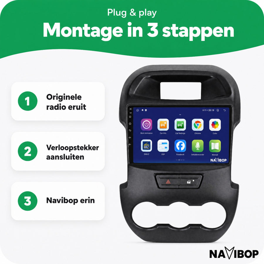 Ford Ranger 2012 | Autoradio | CarPlay & Android Auto | Android 15.0