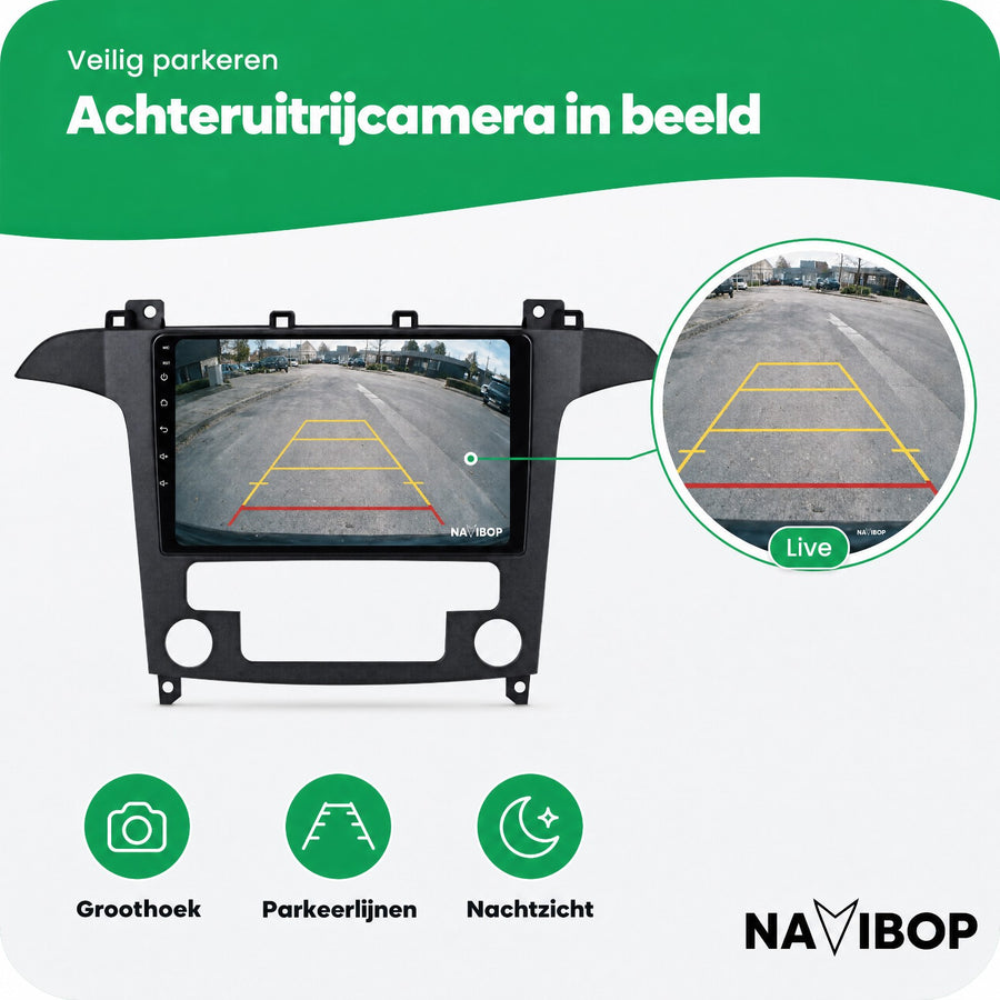 Ford S-max (automatische Airco) | Autoradio | CarPlay & Android Auto | Android 15.0 | 2006 t/m 2015