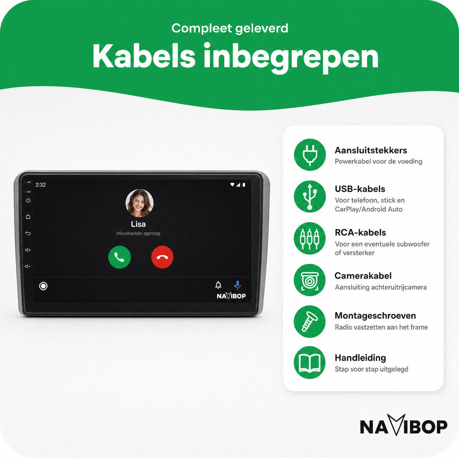 Ford Transit | Autoradio | CarPlay & Android Auto | Android 15.0 | 2009 t/m 2019