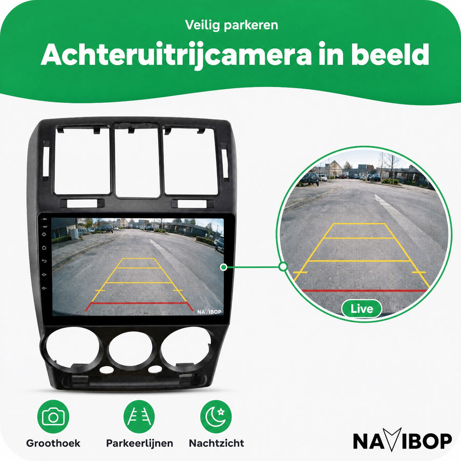 Hyundai Getz Zwart | Autoradio | CarPlay & Android Auto | Android 15.0 | 2002 t/m 2011