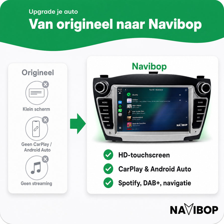 Hyundai IX35 | Autoradio | CarPlay & Android Auto | Android 15.0 | 2009 t/m 2015