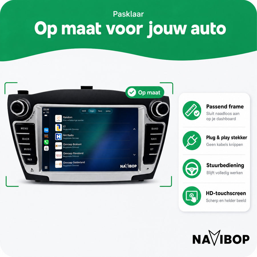 Hyundai IX35 | Autoradio | CarPlay & Android Auto | Android 15.0 | 2009 t/m 2015