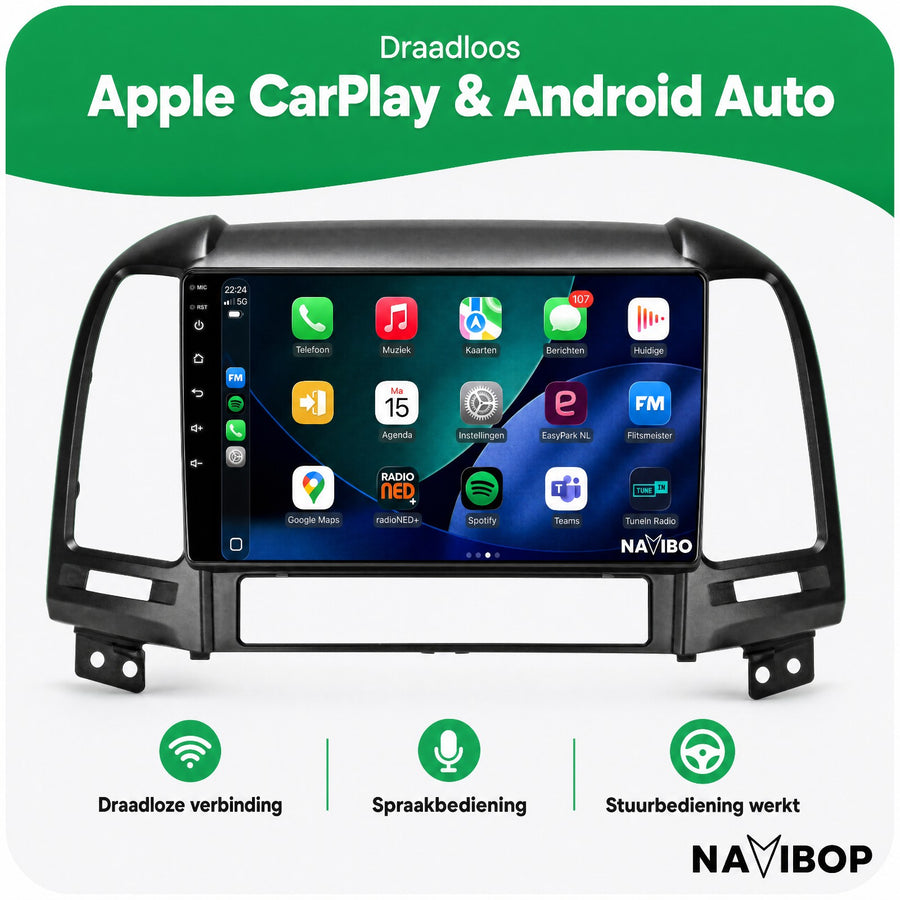 Hyundai IX45 Santafs 2006 | Autoradio | CarPlay & Android Auto | Android 15.0