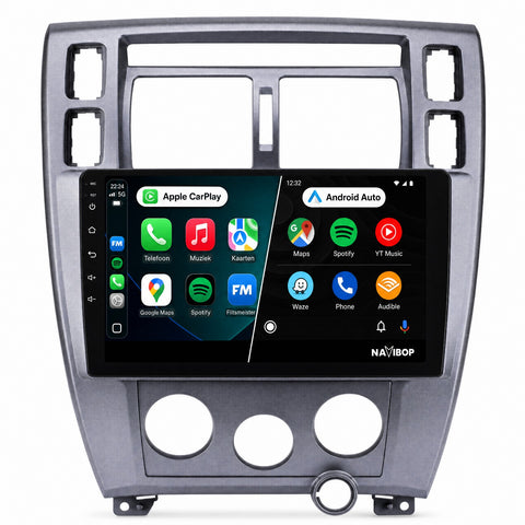 Hyundai Tucson Zwart | Autoradio | CarPlay & Android Auto | Android 15.0 | 2004 t/m 2009