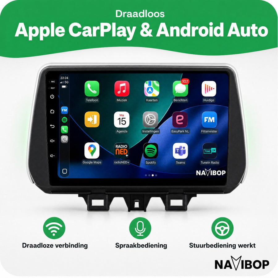 Hyundai Tucson | Autoradio | CarPlay & Android Auto | Android 15.0 | 2018 t/m 2019