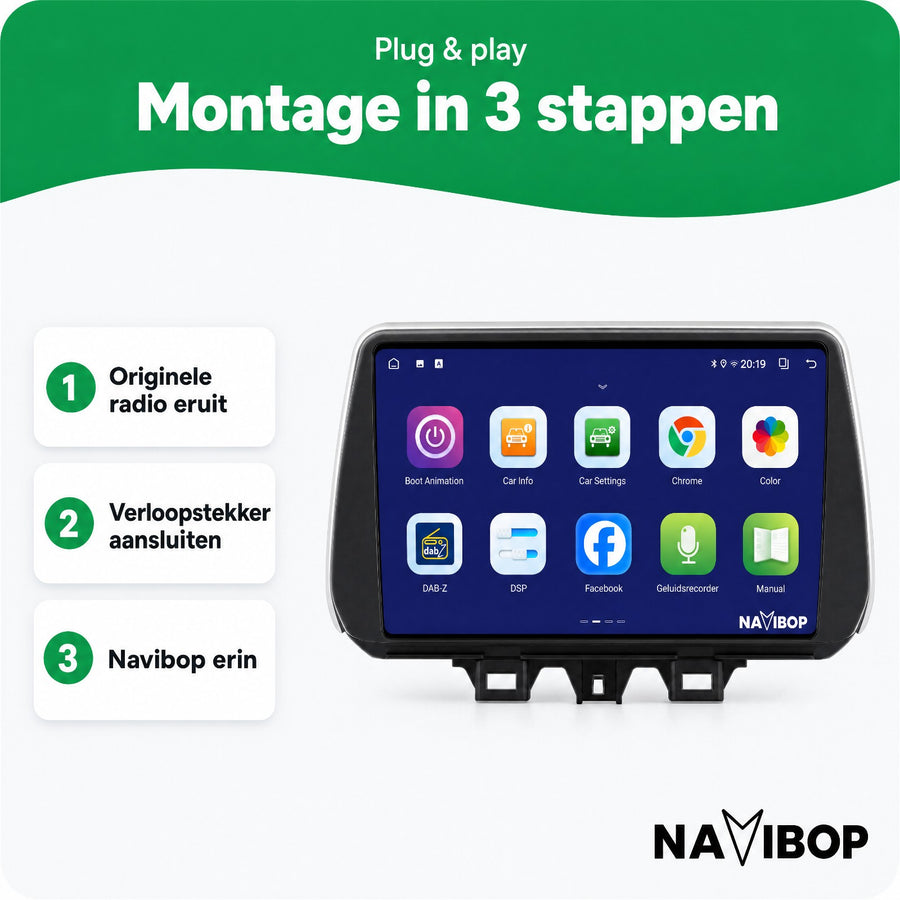 Hyundai Tucson | Autoradio | CarPlay & Android Auto | Android 15.0 | 2018 t/m 2019
