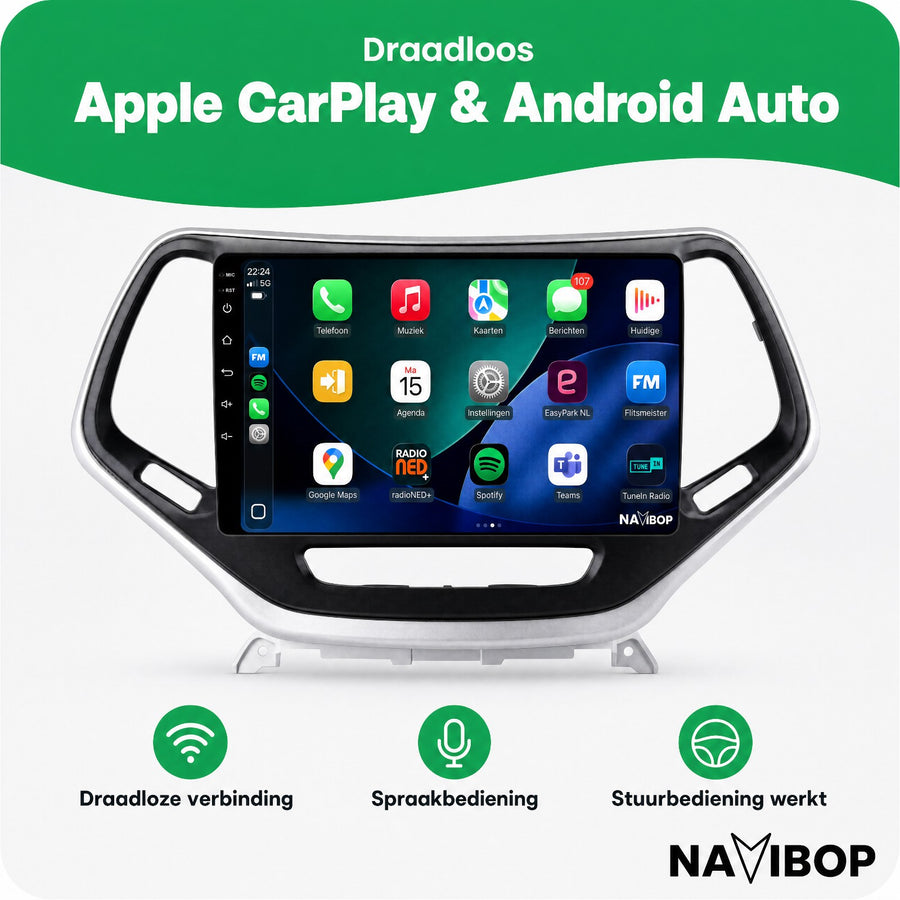 Jeep Cherokee | Autoradio | CarPlay & Android Auto | Android 15.0