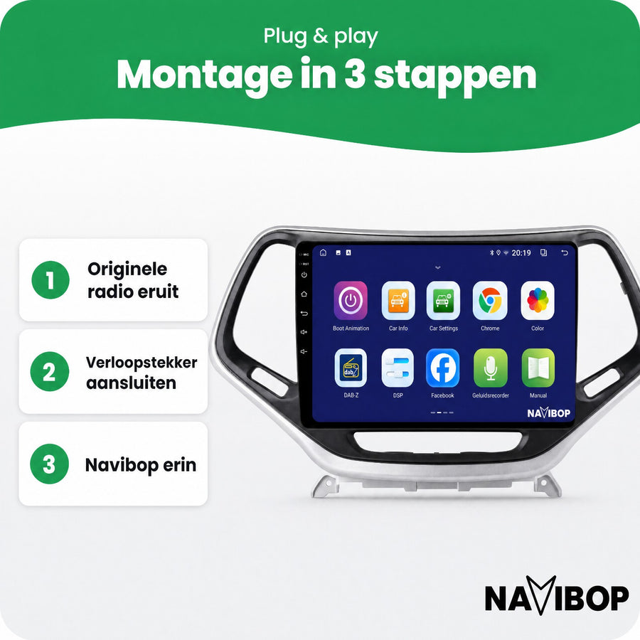 Jeep Cherokee | Autoradio | CarPlay & Android Auto | Android 15.0
