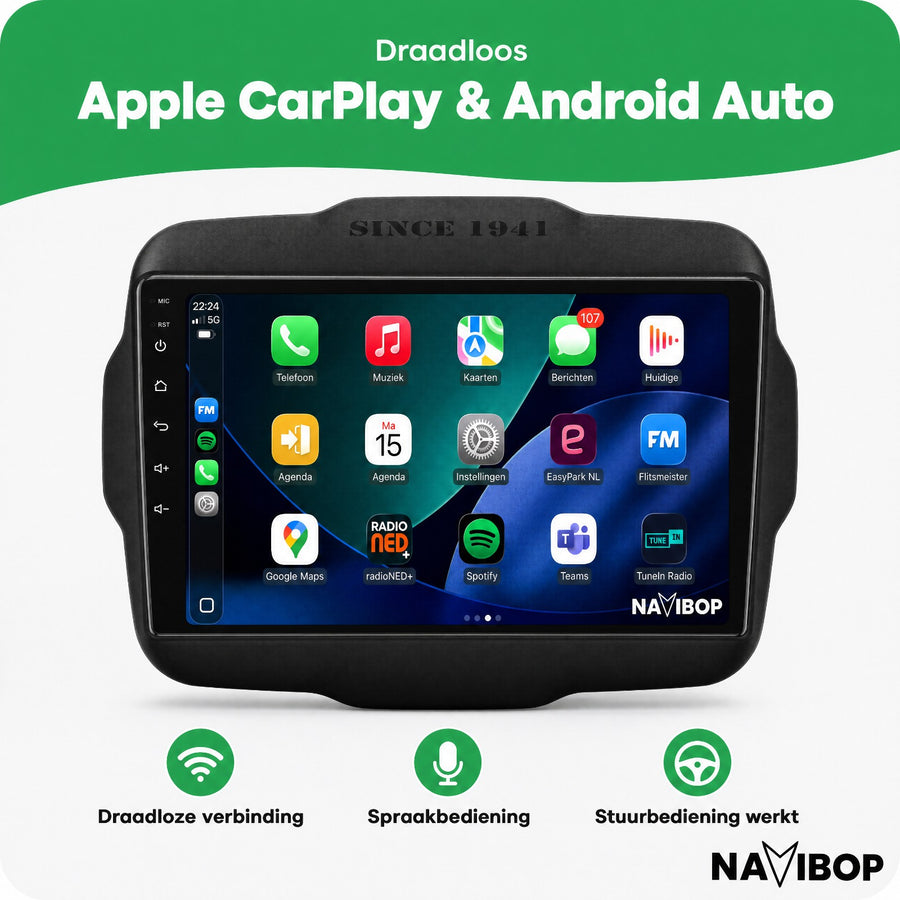 Jeep Renegade | Autoradio | CarPlay & Android Auto | Android 15.0