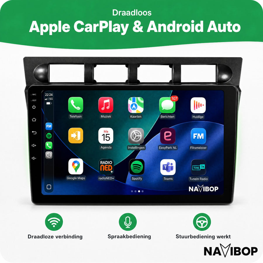 Kia Picanto | Autoradio | CarPlay & Android Auto | Android 15.0 | 2001 t/m 2011