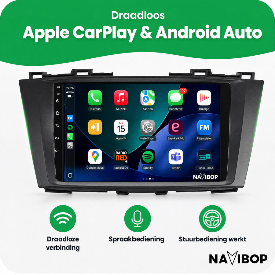 Mazda 5 | Autoradio | CarPlay & Android Auto | Android 15.0 | 2010 t/m 2015