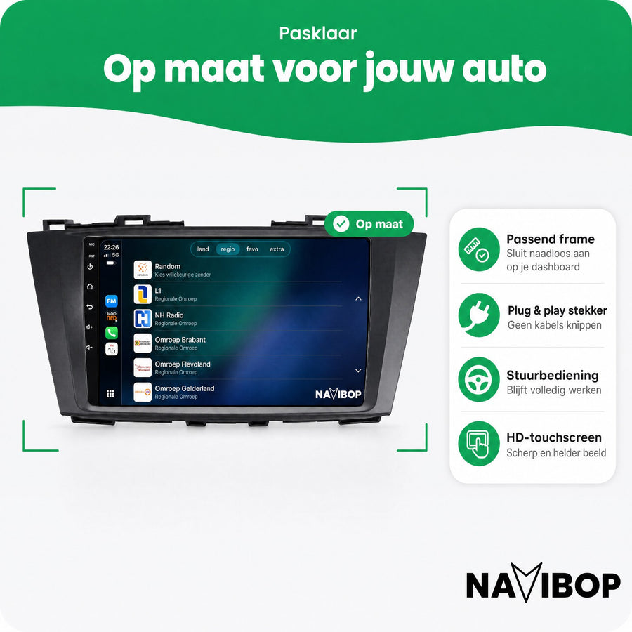Mazda 5 | Autoradio | CarPlay & Android Auto | Android 15.0 | 2010 t/m 2016