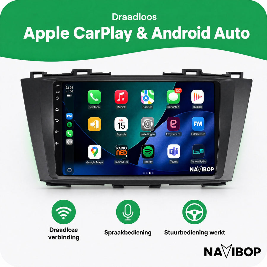 Mazda 5 | Autoradio | CarPlay & Android Auto | Android 15.0 | 2010 t/m 2016