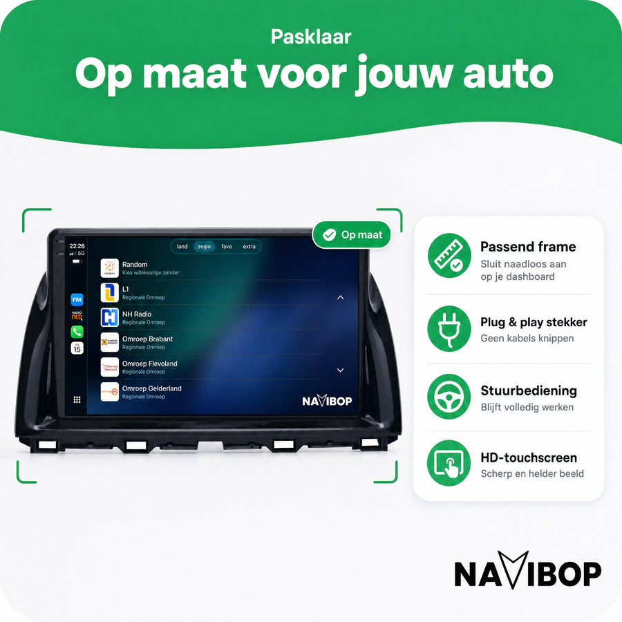 Mazda CX-5 | Autoradio | CarPlay & Android Auto | Android 15.0 | 2011 t/m 2016