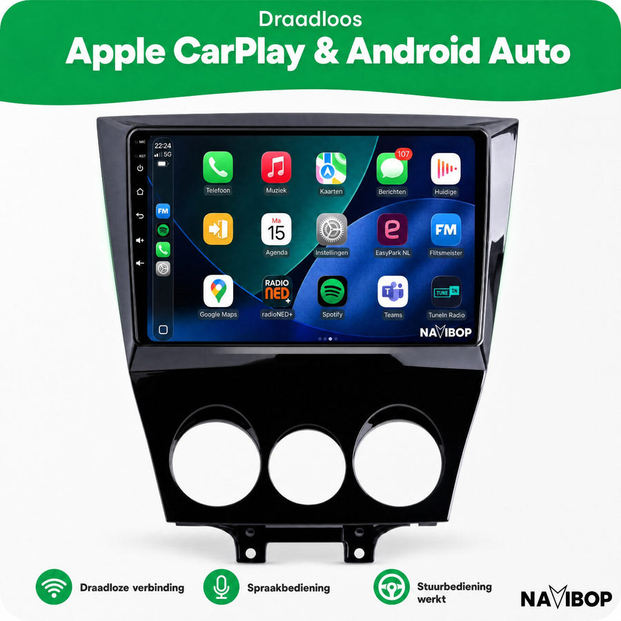 Mazda RX-8 | Autoradio | CarPlay & Android Auto | Android 15.0 | 2009 t/m 2011