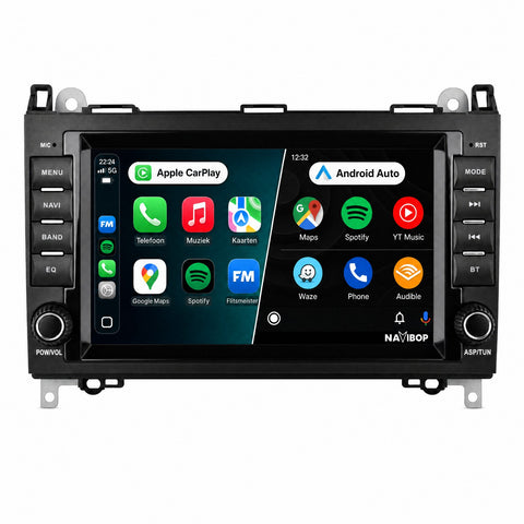 Mercedes A-klasse B-klasse V-klasse | Autoradio | CarPlay & Android Auto | Android 15.0