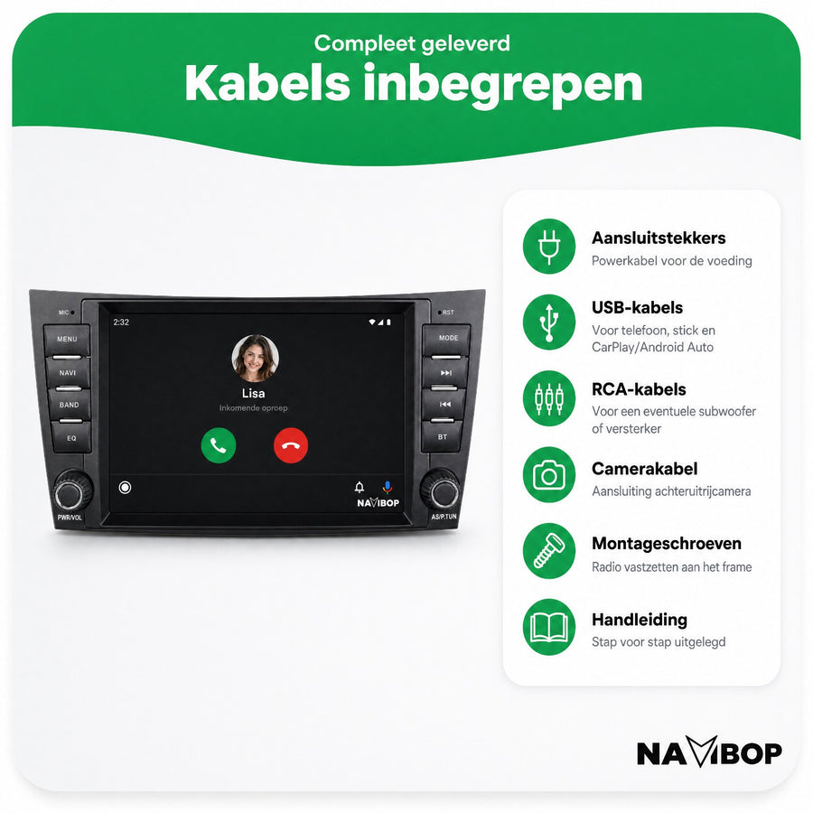 Mercedes E-klasse Cls-klasse W211 | Autoradio | CarPlay & Android Auto | Android 15.0