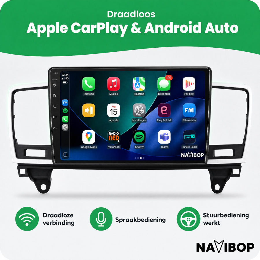 Mercedes Ml | Autoradio | CarPlay & Android Auto | Android 15.0 | 2011 t/m 2015
