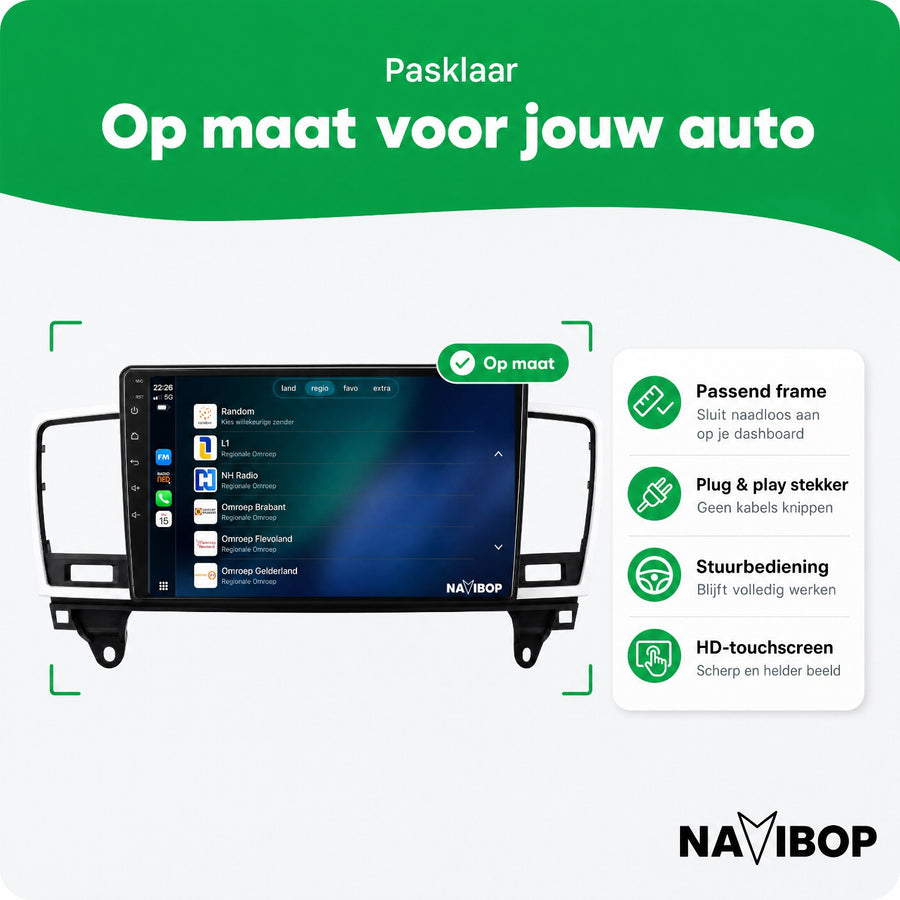 Mercedes Ml | Autoradio | CarPlay & Android Auto | Android 15.0 | 2011 t/m 2015