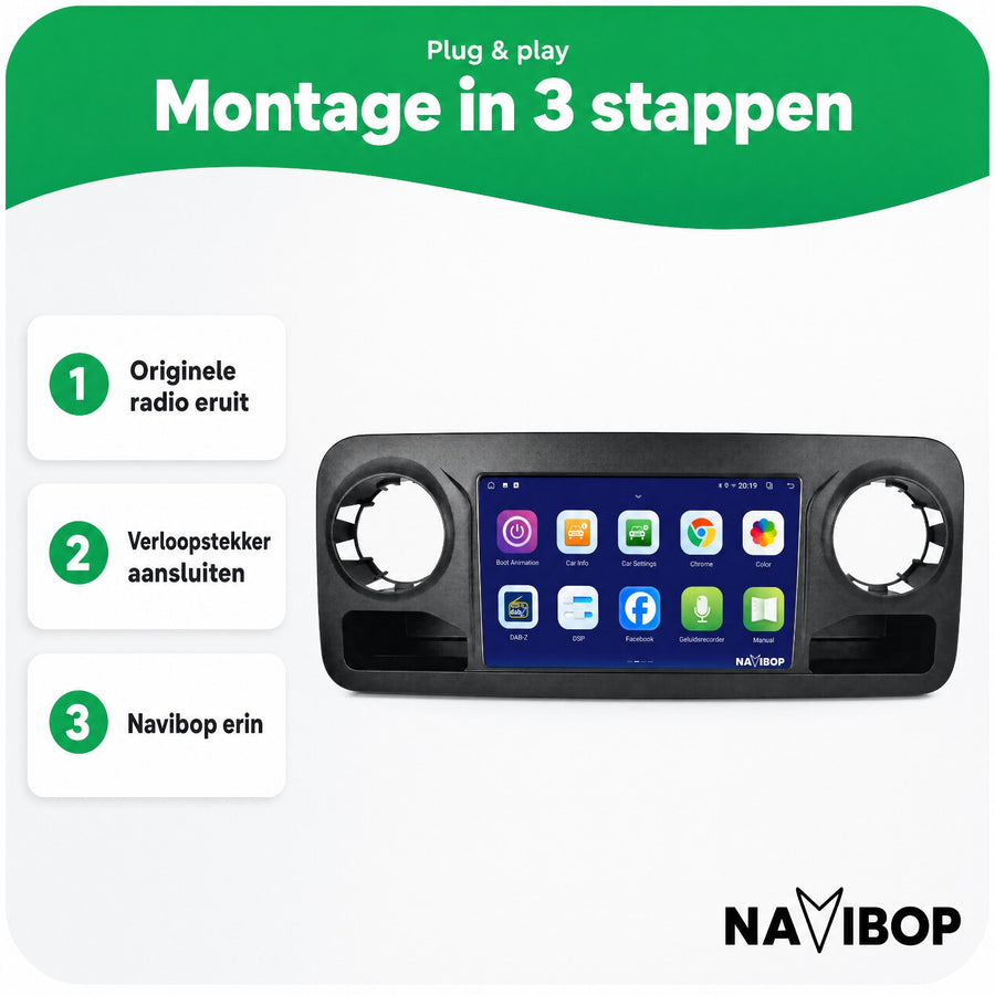 Mercedes Sprinter | Autoradio | CarPlay & Android Auto | Android 15.0 | 2018 t/m 2024