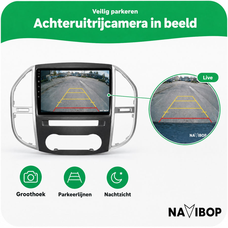 Mercedes Vito Versie 1 | Autoradio | CarPlay & Android Auto | Android 15.0 | 2014 t/m 2022