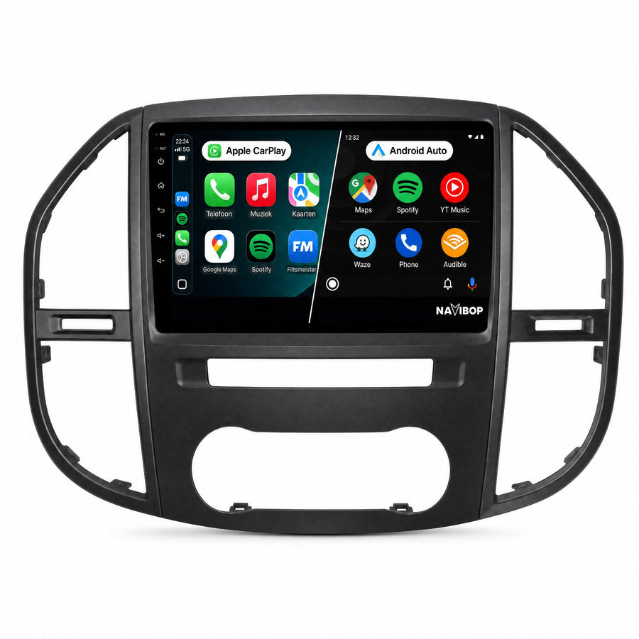 Mercedes Vito Versie 2 | Autoradio | CarPlay & Android Auto | Android 15.0 | 2014 t/m 2022