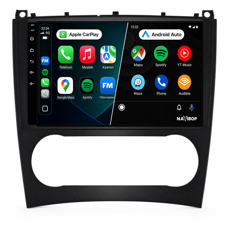 Mercedes w219 C-klasse Clc-klasse Clk-klasse | Autoradio | CarPlay & Android Auto | Android 15.0 | 2005 t/m 2011
