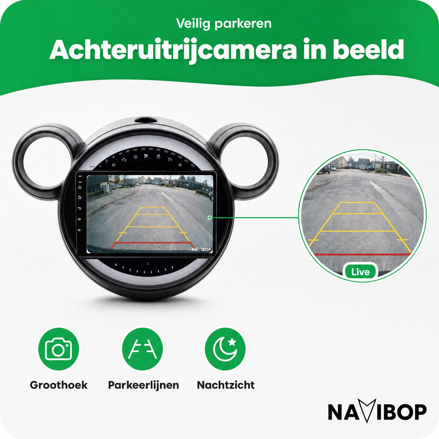 MINI Cooper Flaporen Hoog R60 R61 | Autoradio | CarPlay & Android Auto | Android 15.0 | 2010 t/m 2016