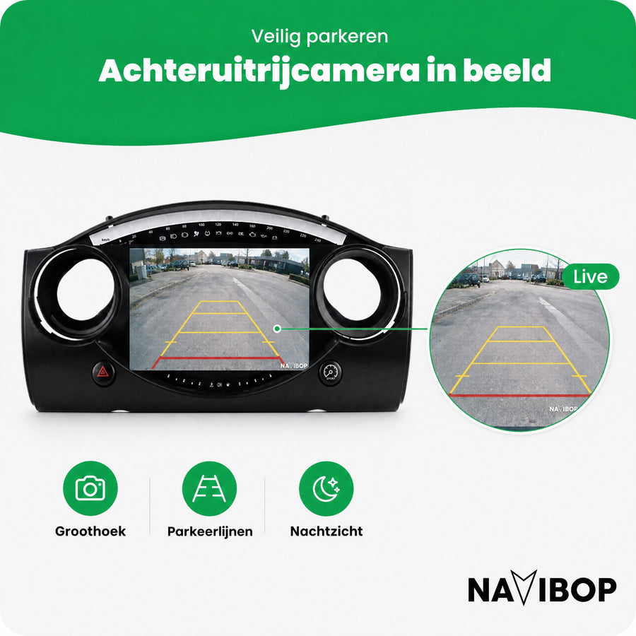 MINI Cooper R53 R52 R50 | Autoradio | CarPlay & Android Auto | Android 15.0 | 2000 t/m 2007