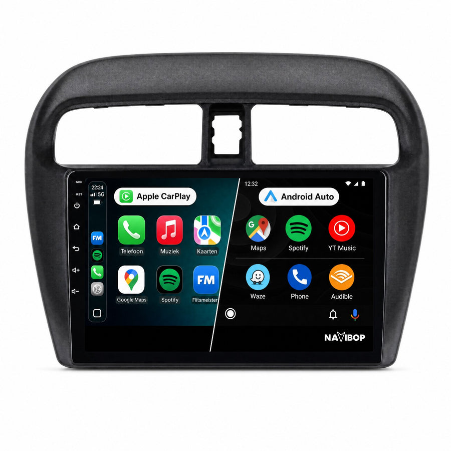 Mitsubishi Mirage Spacestar | Autoradio | CarPlay & Android Auto | Android 15.0 | 2012 t/m 2018