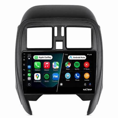 Nissan Micra | Autoradio | CarPlay & Android Auto | Android 15.0 | 2013 t/m 2017