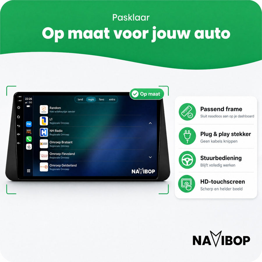 Nissan Micra 9 Inch | Autoradio | CarPlay & Android Auto | Android 15.0 | 2017 t/m 2021