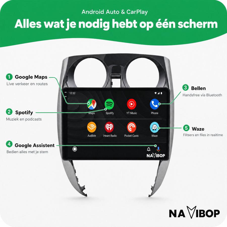 Nissan Note | Autoradio | CarPlay & Android Auto | Android 15.0