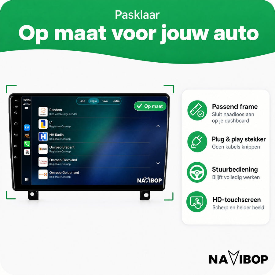Opel Astra H | Autoradio | CarPlay & Android Auto | Android 15.0 | 2005 t/m 2014