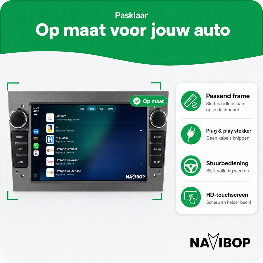 Opel Astra H Agila Corsa C | Autoradio | CarPlay & Android Auto | Android 15.0