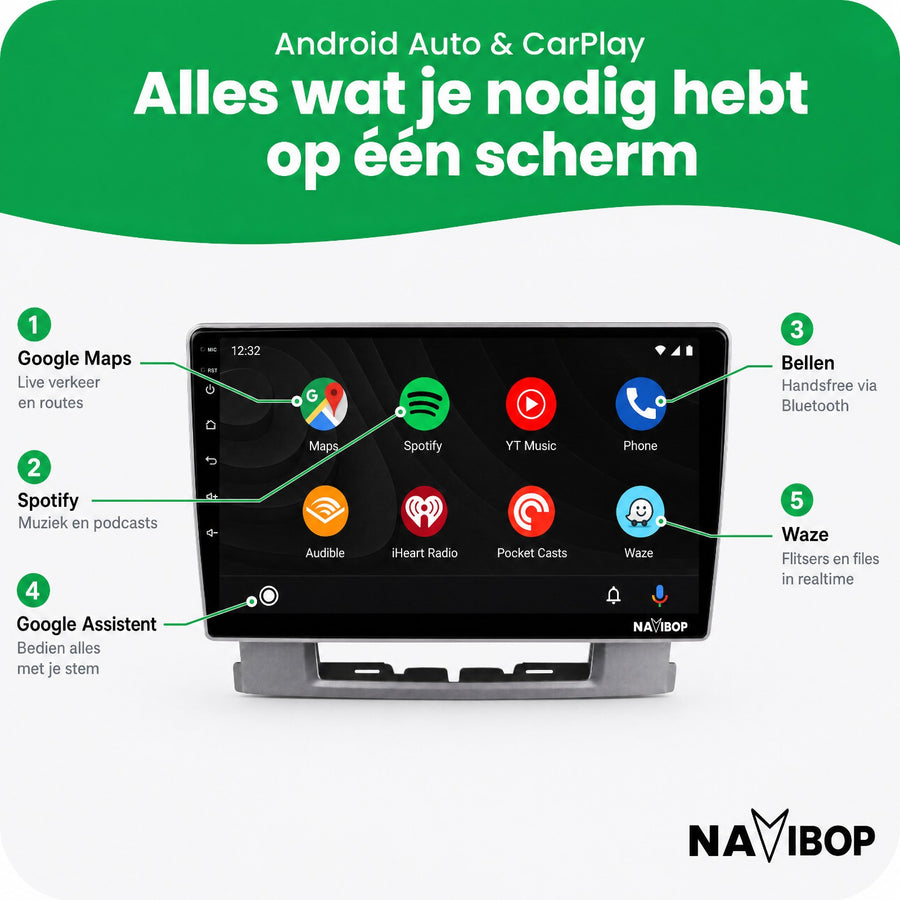 Opel Astra J Versie C | Autoradio | CarPlay & Android Auto | Android 15.0 | 2009 t/m 2017